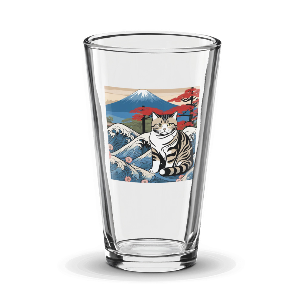 PugMug Custom Tabby Scottish Fold Cat Glass Tumbler