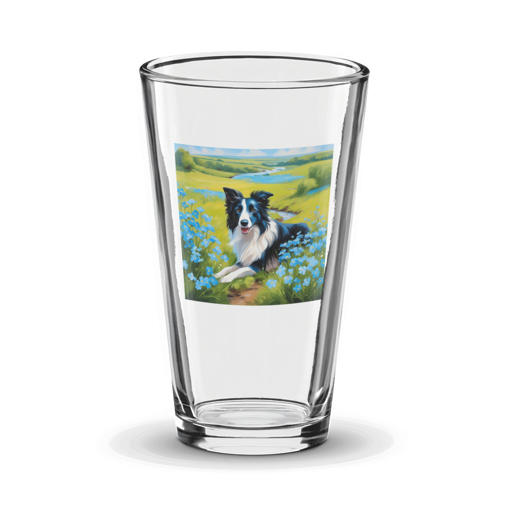 PugMug Custom Border Collie Glass Tumbler