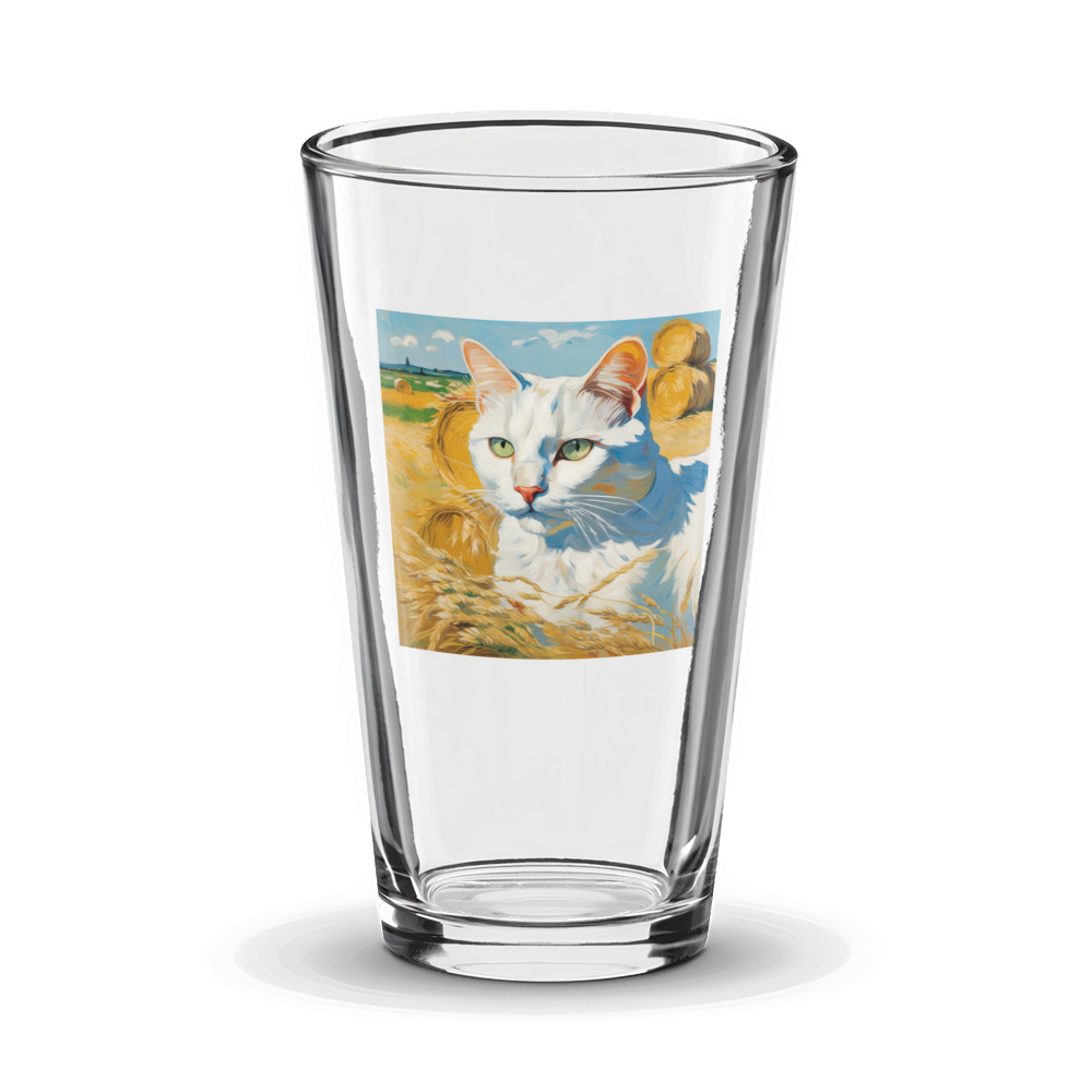 PugMug Custom White Companion Cat Glass Tumbler