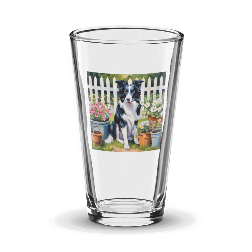 PugMug Custom Border Collie Glass Tumbler