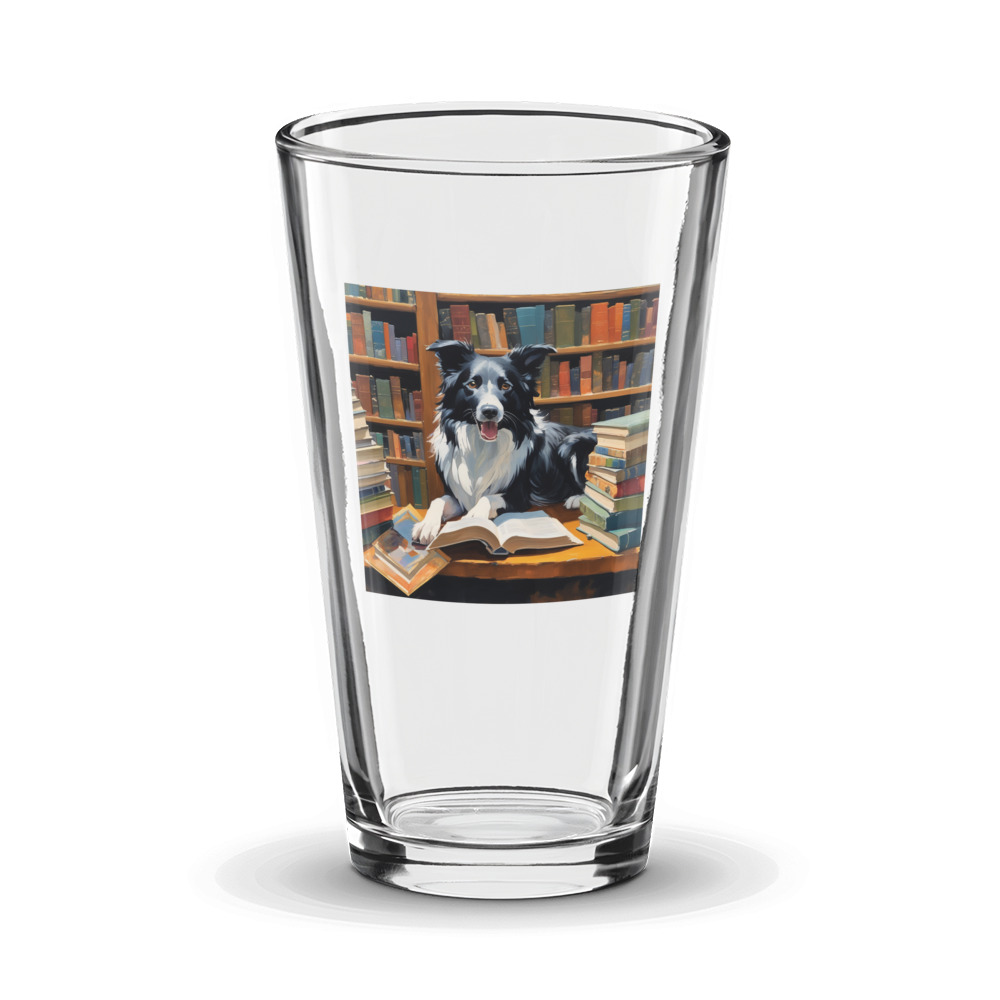 PugMug Custom Border Collie Glass Tumbler