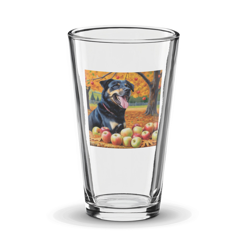 PugMug Custom Blue Glass Tumbler