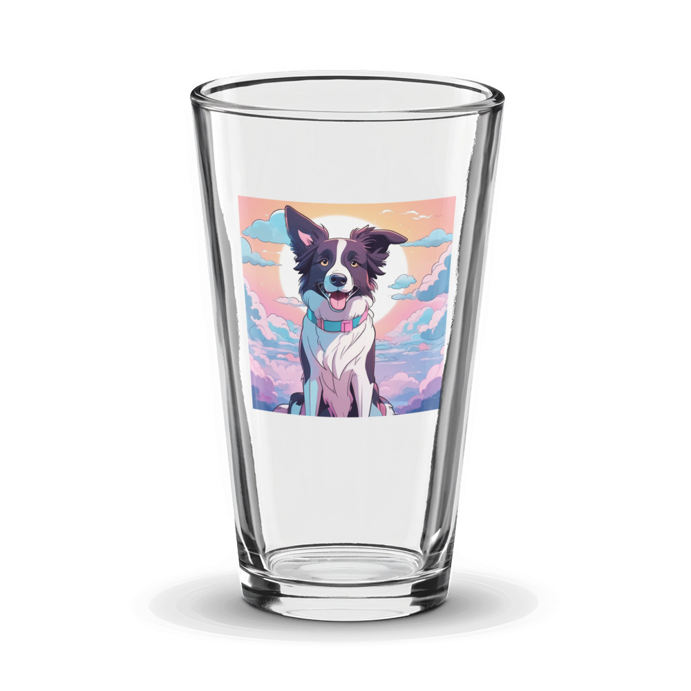 PugMug Custom Border Collie Glass Tumbler