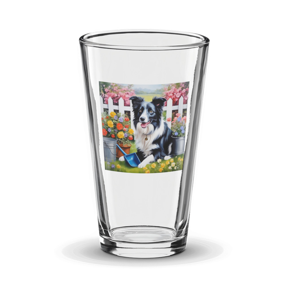PugMug Custom Border Collie Glass Tumbler