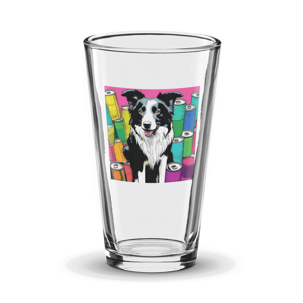 PugMug Custom Border Collie Glass Tumbler