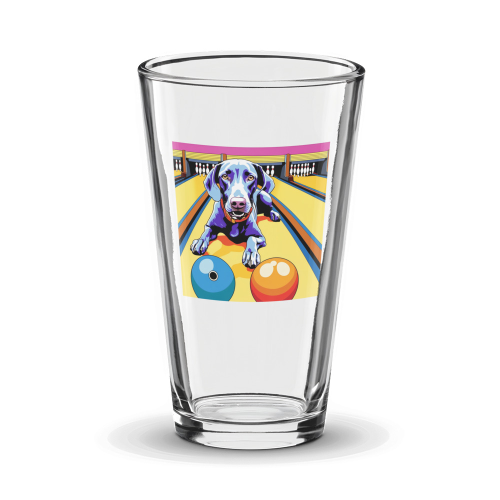 PugMug Custom Weimaraner Glass Tumbler