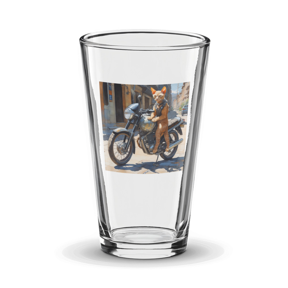 PugMug Custom Tabby Devon Rex Cat Glass Tumbler