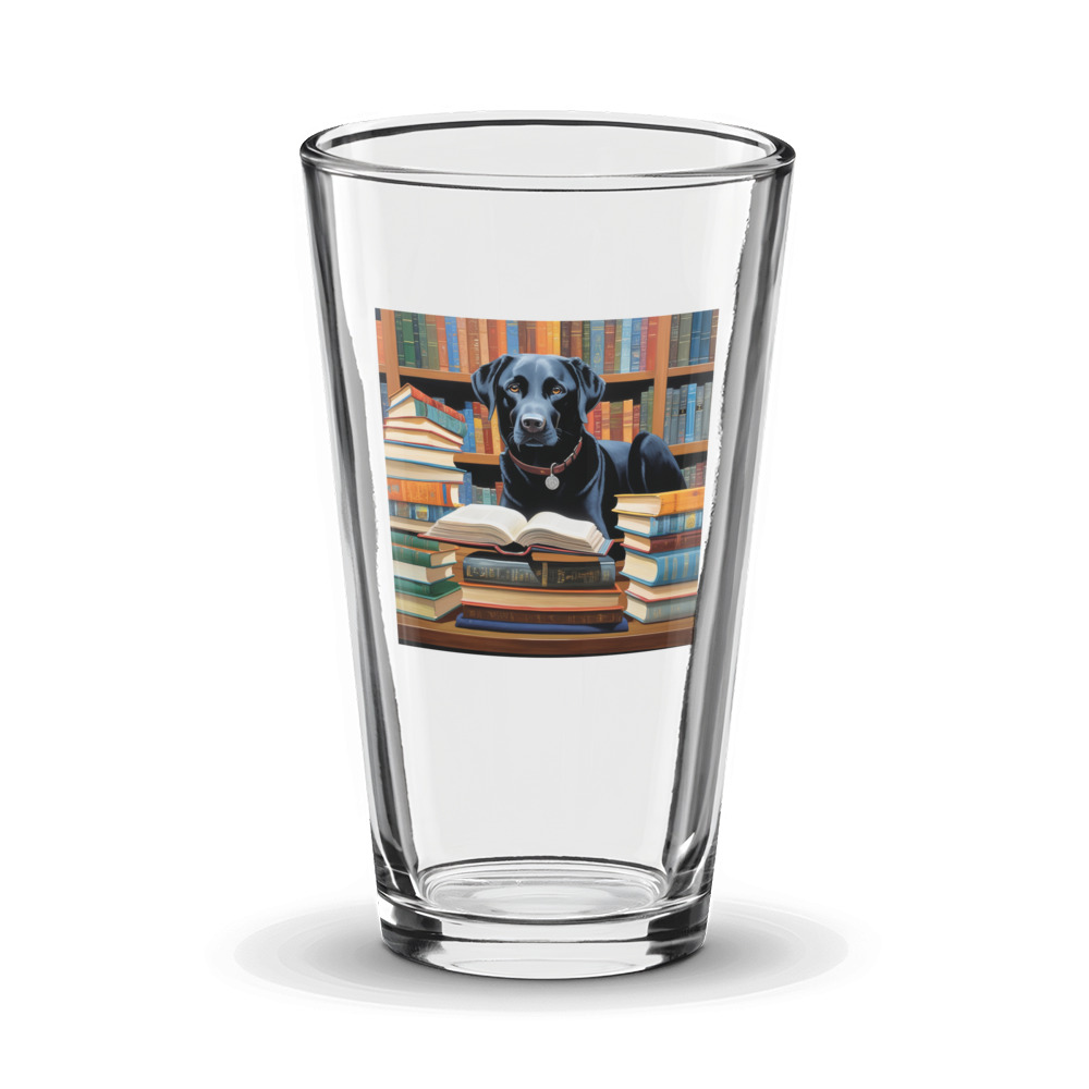 PugMug Custom Black Labrador Retriever Glass Tumbler