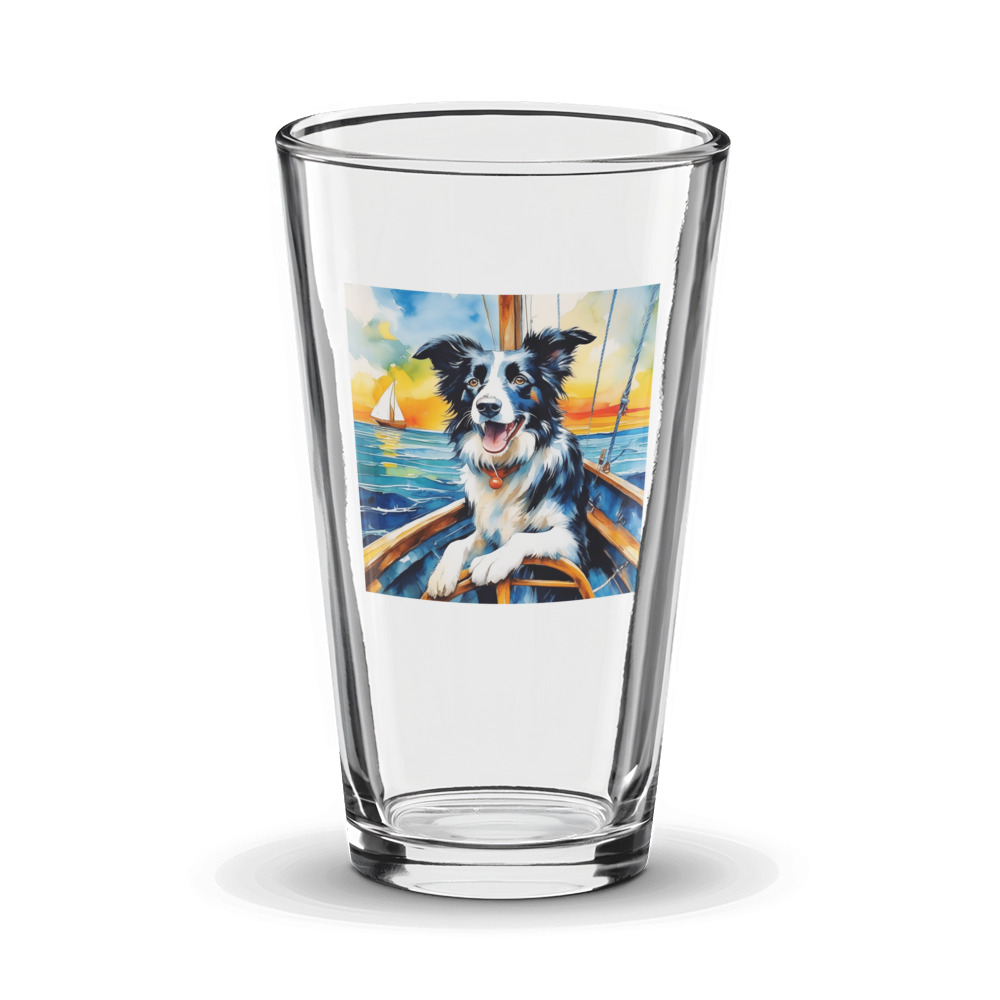 PugMug Custom Border Collie Glass Tumbler