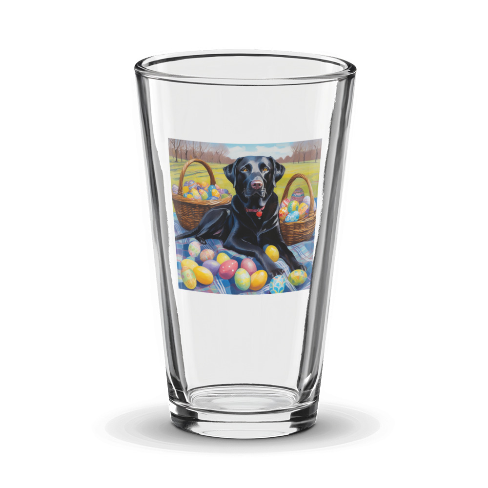 PugMug Custom Black Labrador Retriever Glass Tumbler