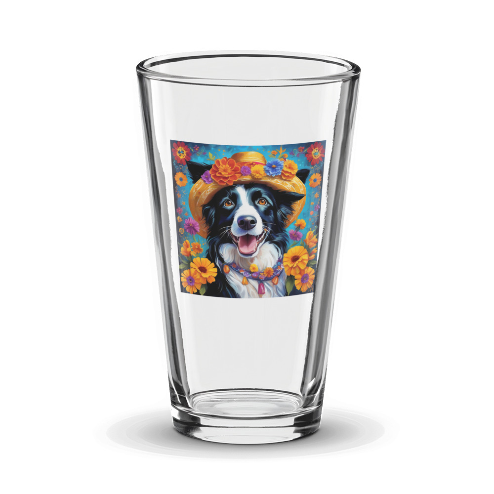 PugMug Custom Border Collie Glass Tumbler