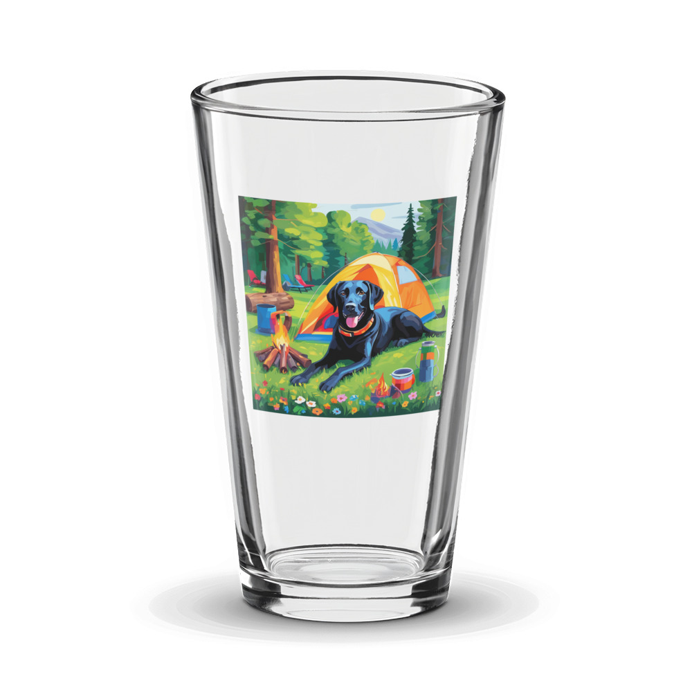 PugMug Custom Black Labrador Retriever Glass Tumbler