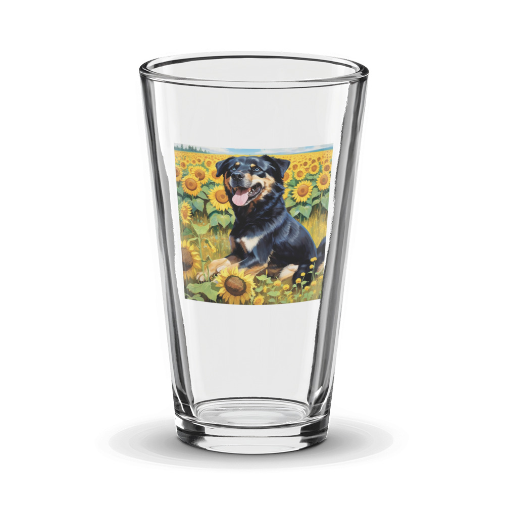 PugMug Custom Blue Glass Tumbler