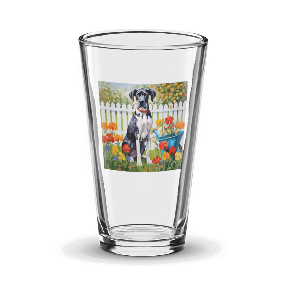 PugMug Custom Great Dane Glass Tumbler