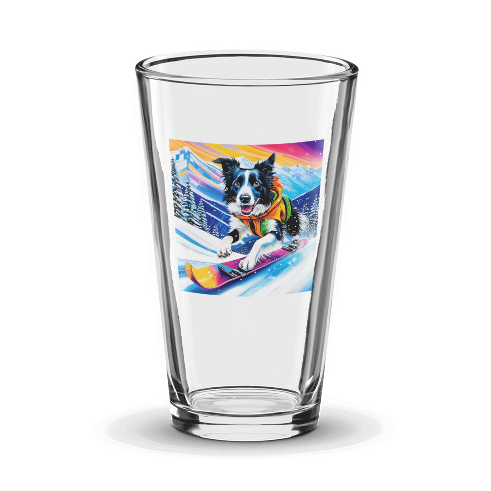 PugMug Custom Border Collie Glass Tumbler