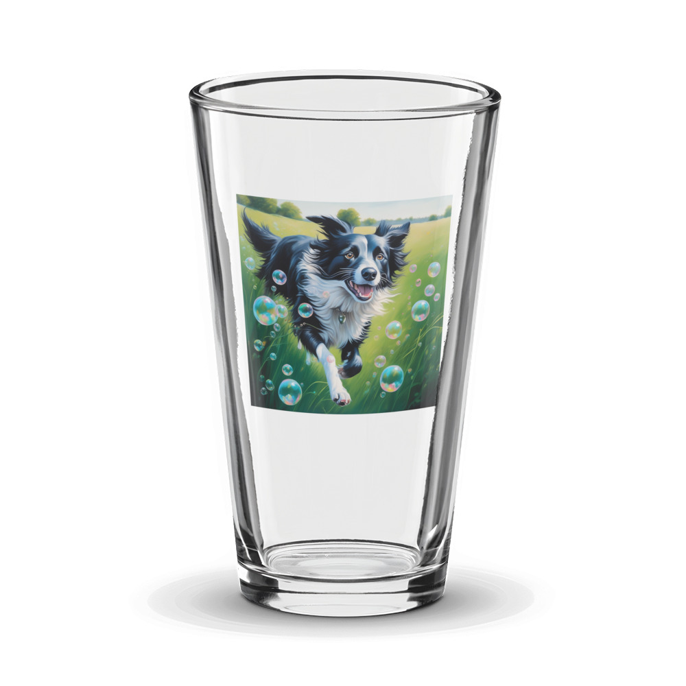PugMug Custom Border Collie Glass Tumbler