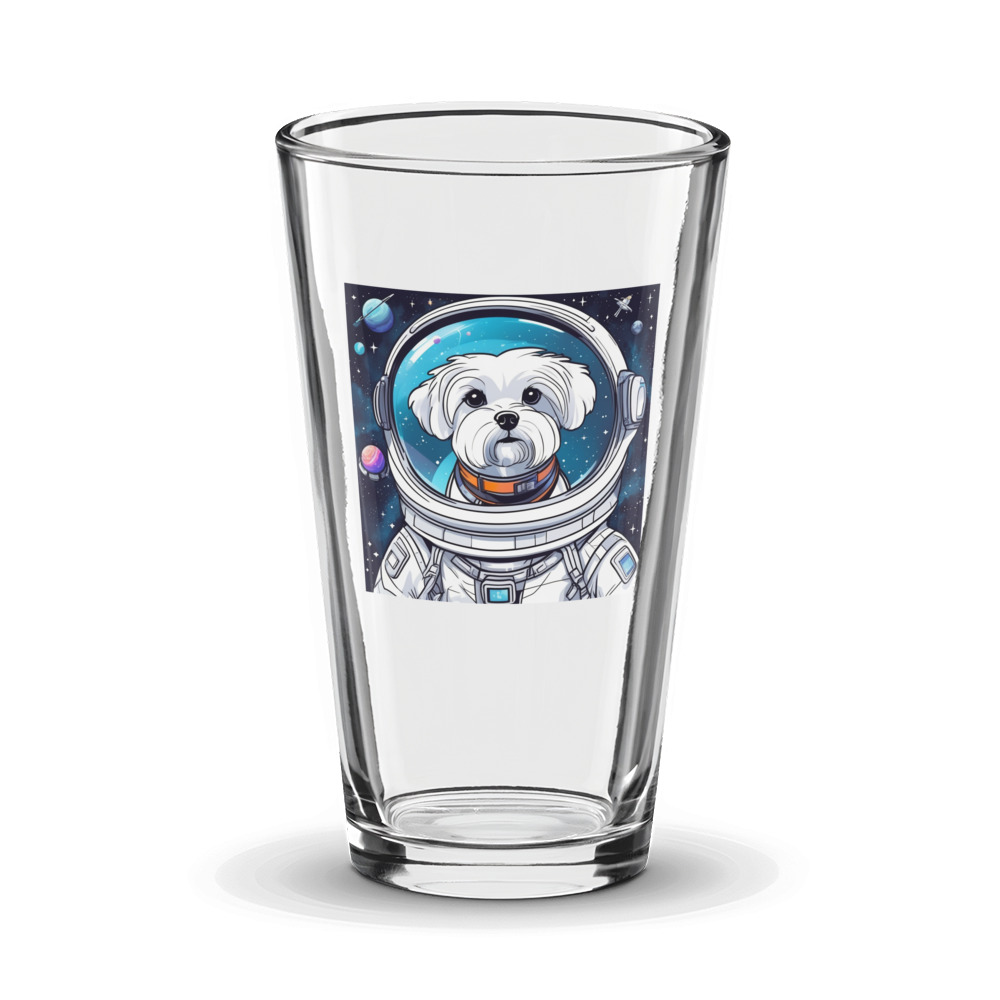 PugMug Custom Maltese Dog Glass Tumbler