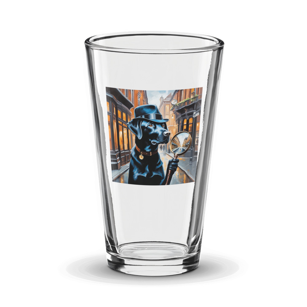 PugMug Custom Black Labrador Retriever Glass Tumbler