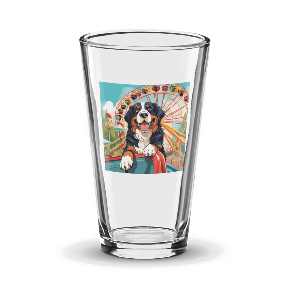 PugMug Custom Bernese Mountain Dog Glass Tumbler