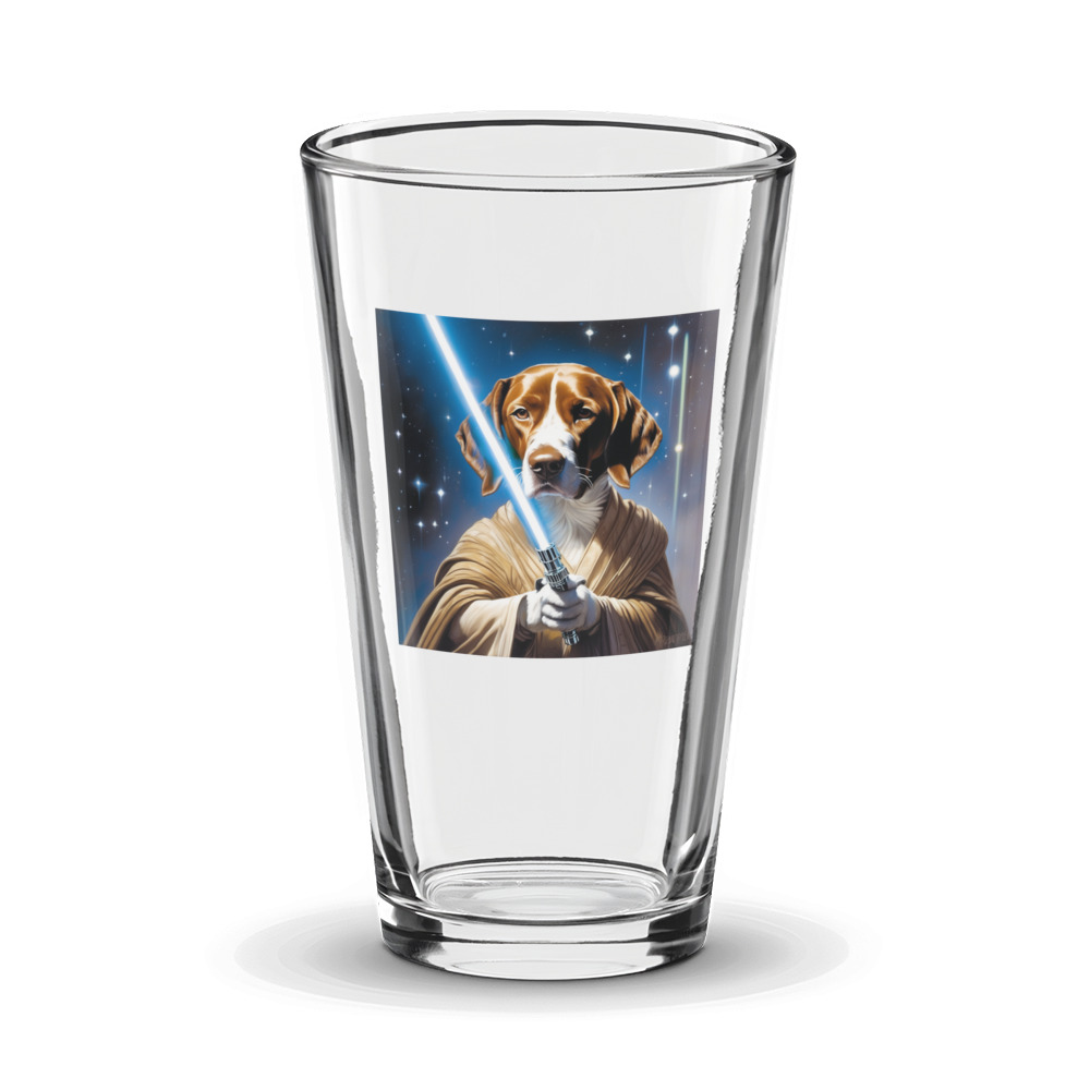 PugMug Custom Pointer Dog Glass Tumbler