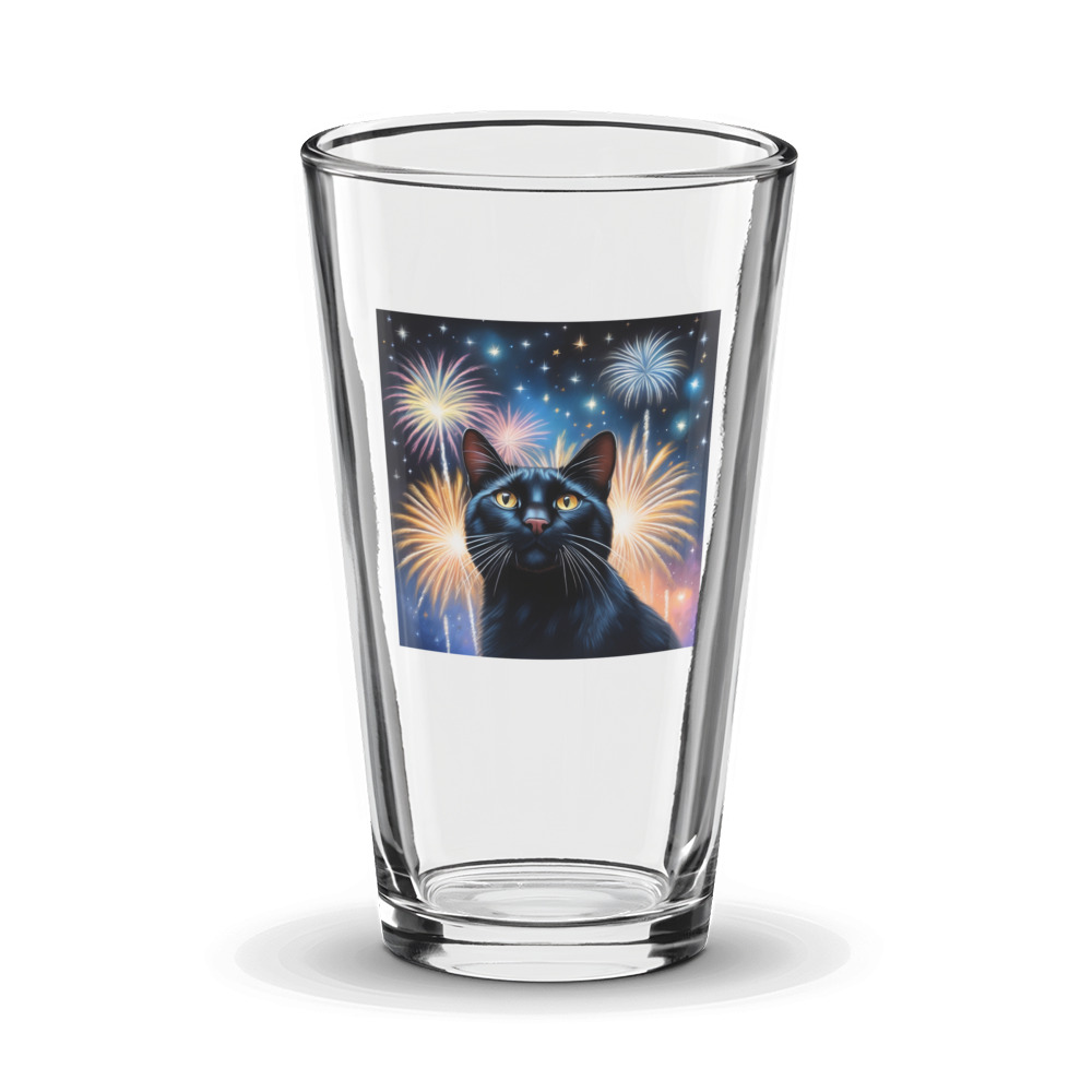 PugMug Custom Black Exotic Cat Glass Tumbler