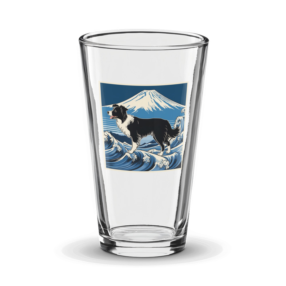 PugMug Custom Border Collie Glass Tumbler