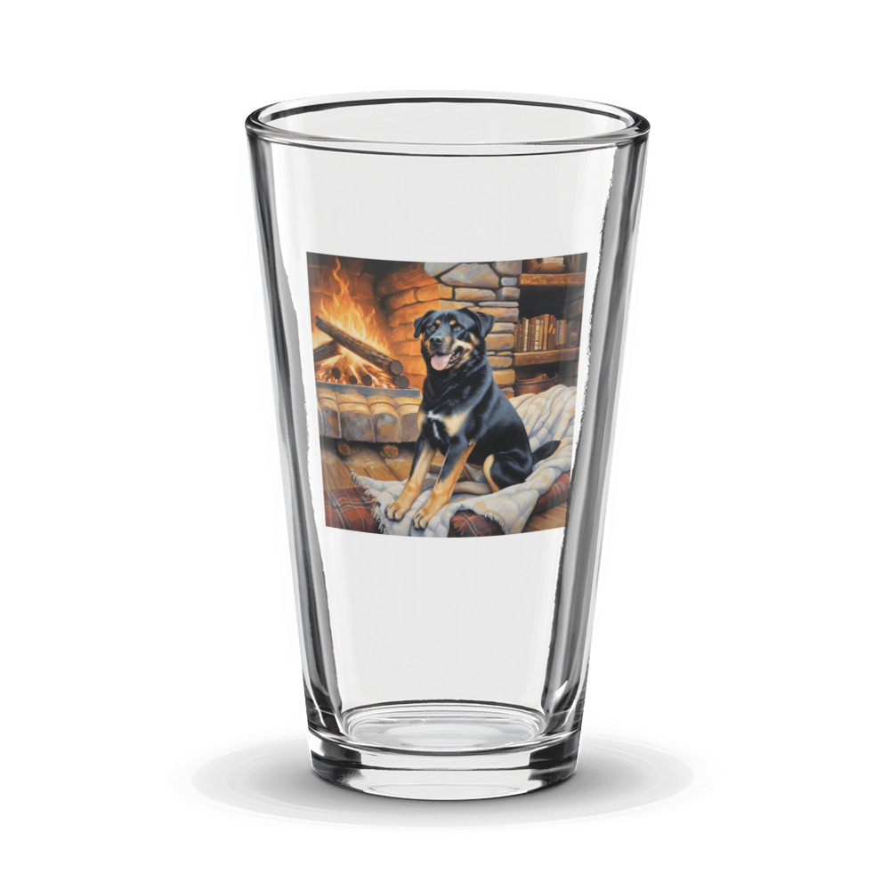 PugMug Custom Blue Glass Tumbler