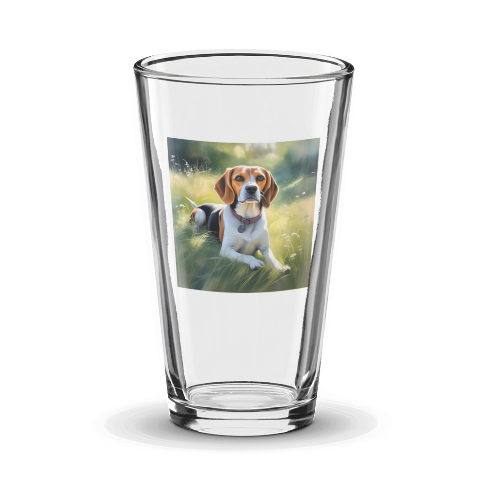 PugMug Custom Beagle Glass Tumbler