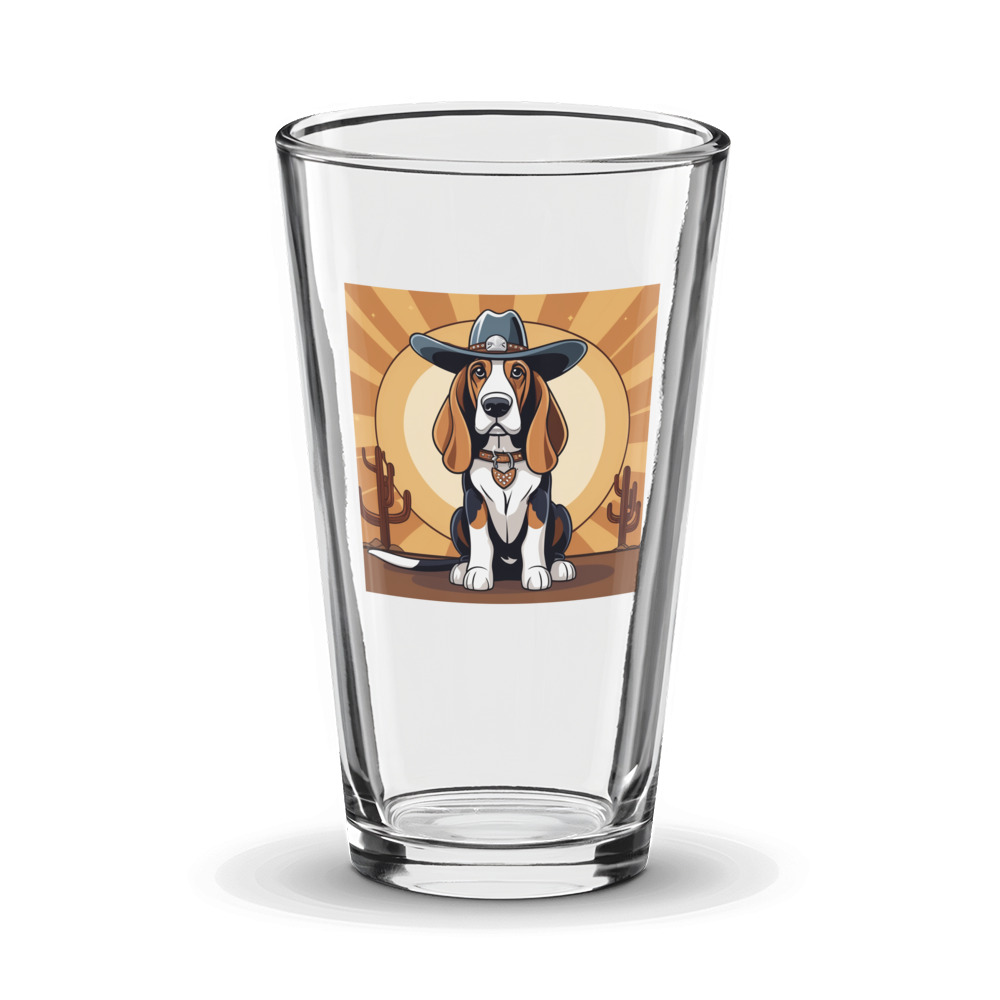 PugMug Custom Basset Hound Glass Tumbler