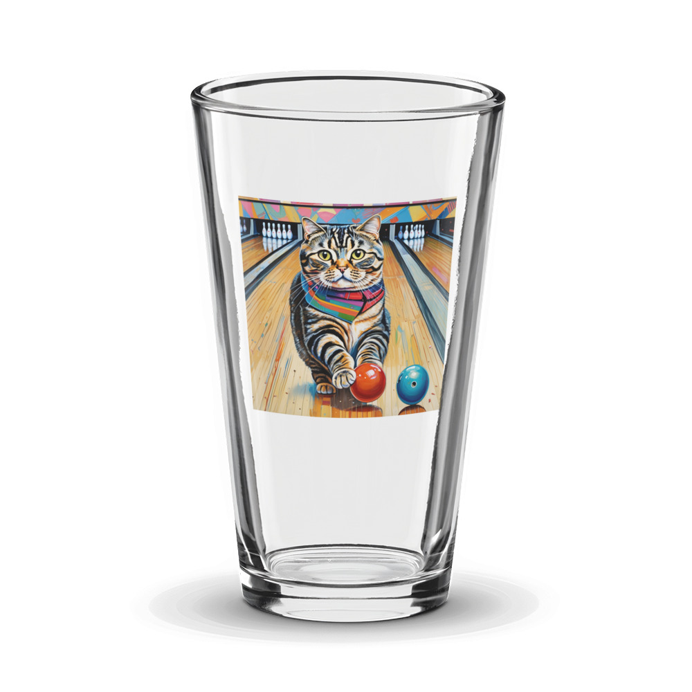 PugMug Custom Tabby Scottish Fold Cat Glass Tumbler