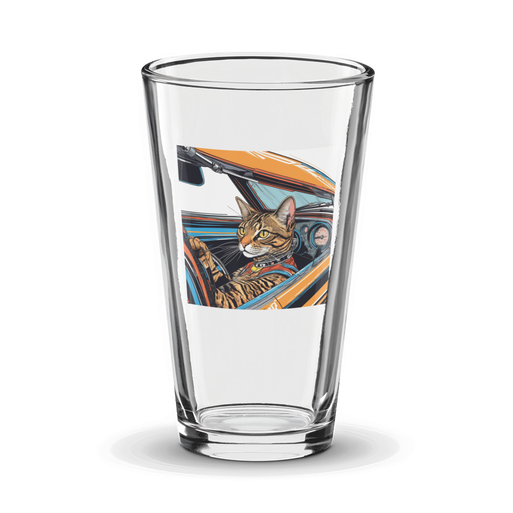 PugMug Custom Tabby Exotic Cat Glass Tumbler