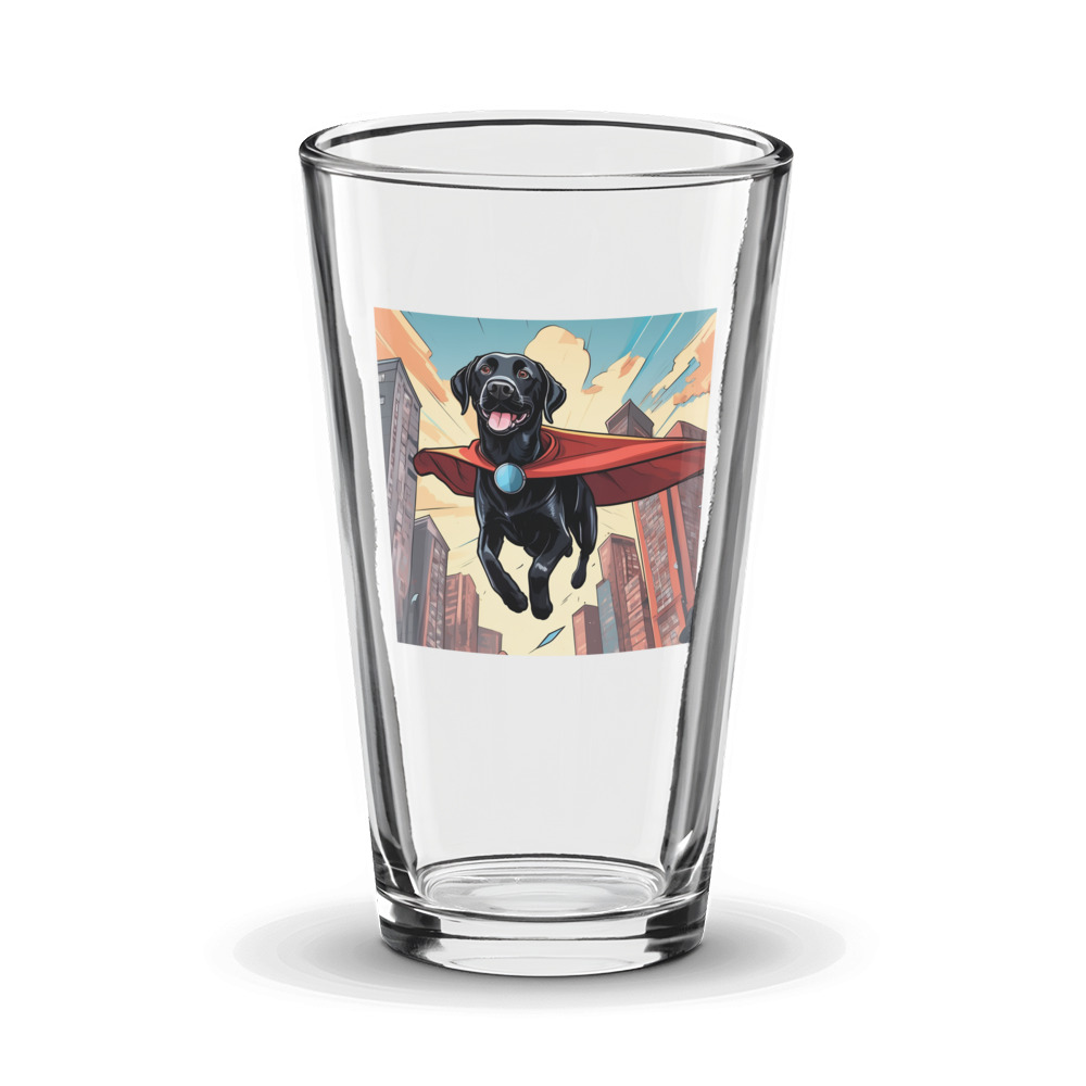 PugMug Custom Black Labrador Retriever Glass Tumbler