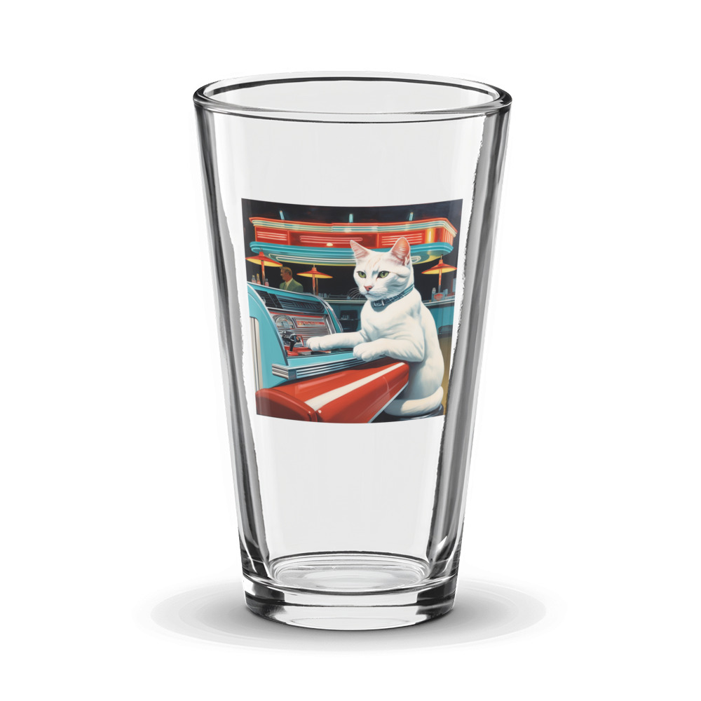 PugMug Custom White Companion Cat Glass Tumbler
