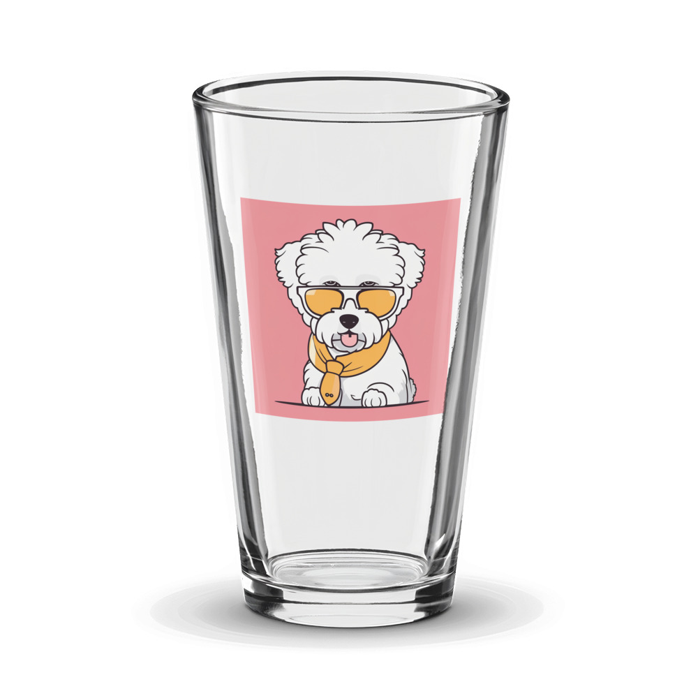 PugMug Custom Bichons Frise Glass Tumbler