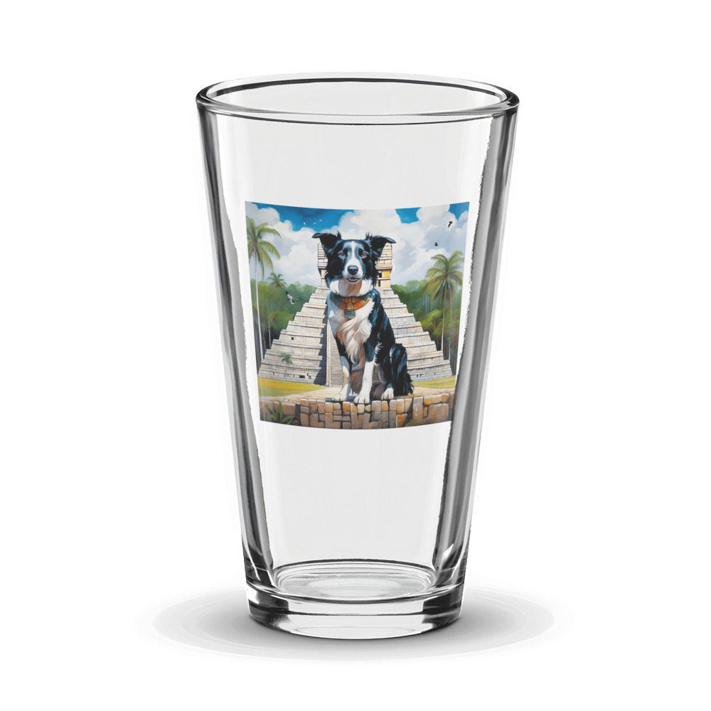PugMug Custom Border Collie Glass Tumbler