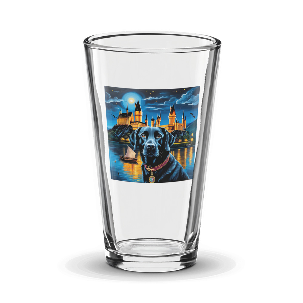 PugMug Custom Black Labrador Retriever Glass Tumbler