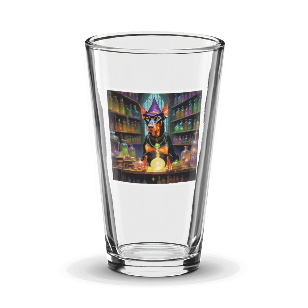 PugMug Custom Doberman Pinscher Glass Tumbler