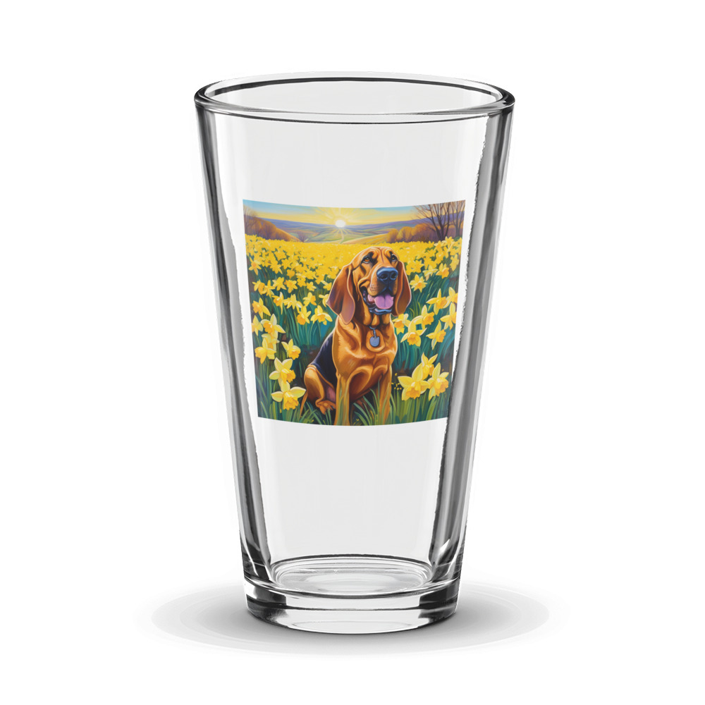 PugMug Custom Bloodhound Glass Tumbler