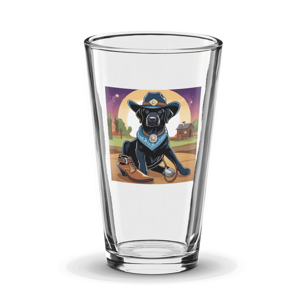 PugMug Custom Black Labrador Retriever Glass Tumbler