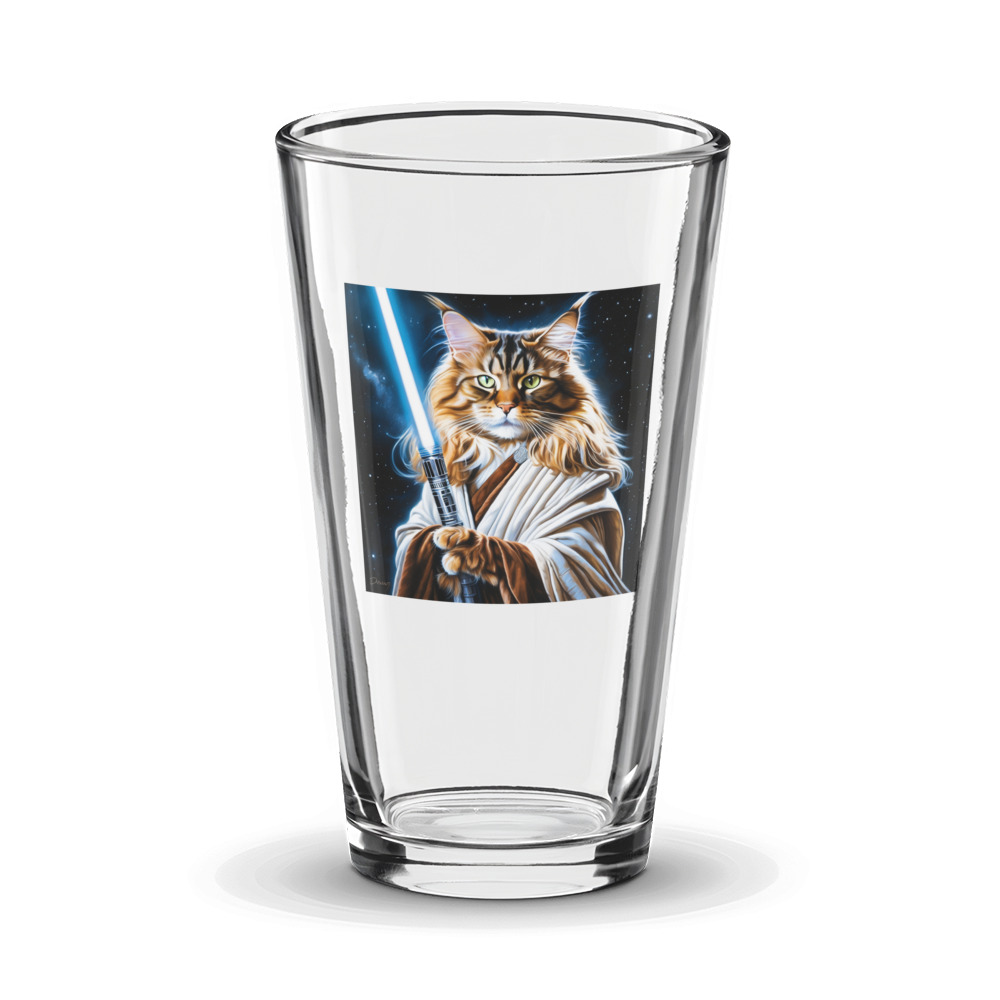 PugMug Custom Tabby Maine Coon Cat Glass Tumbler