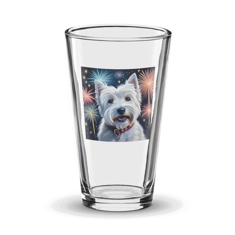 PugMug Custom West Highland White Terrier Glass Tumbler