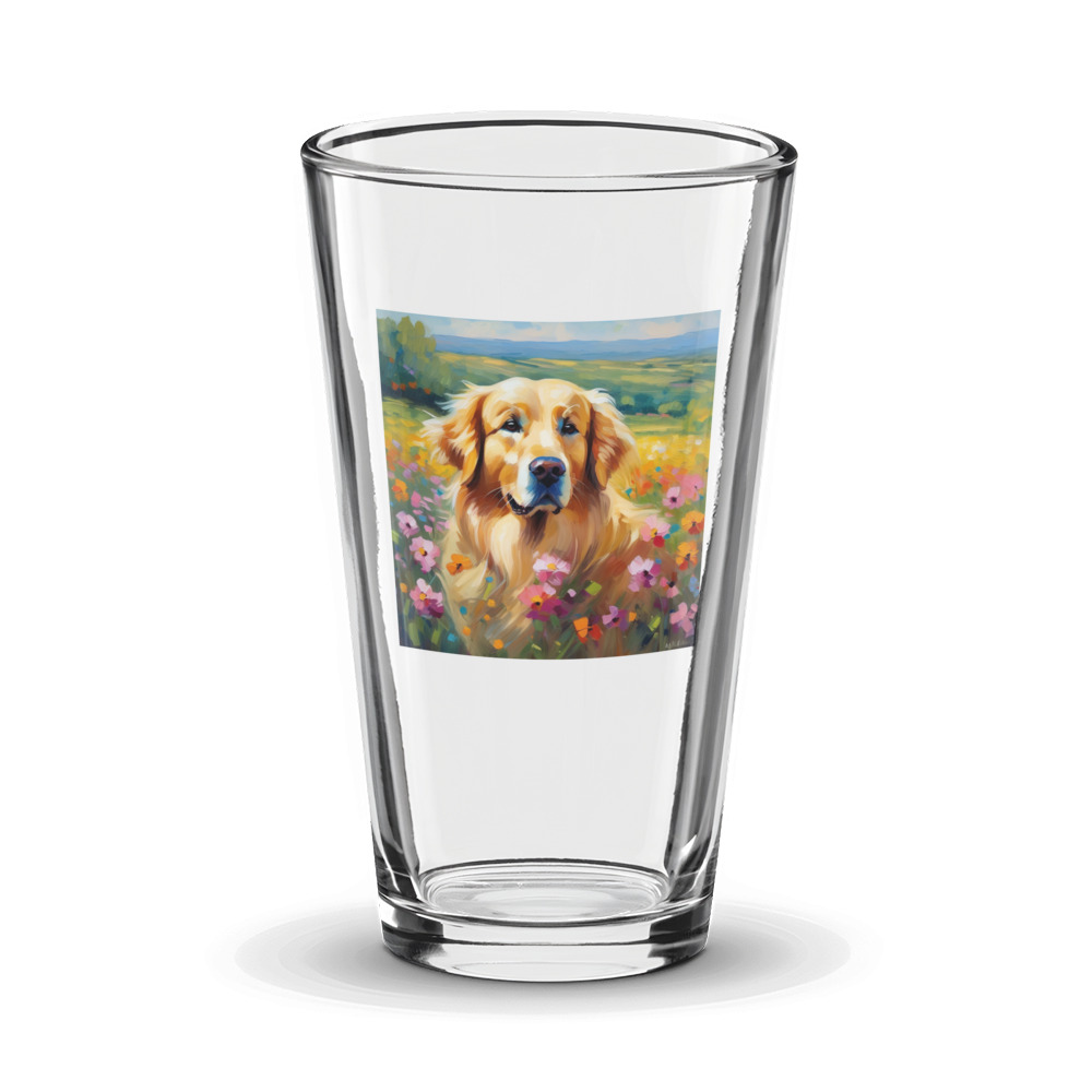 PugMug Custom Golden Retriever Glass Tumbler