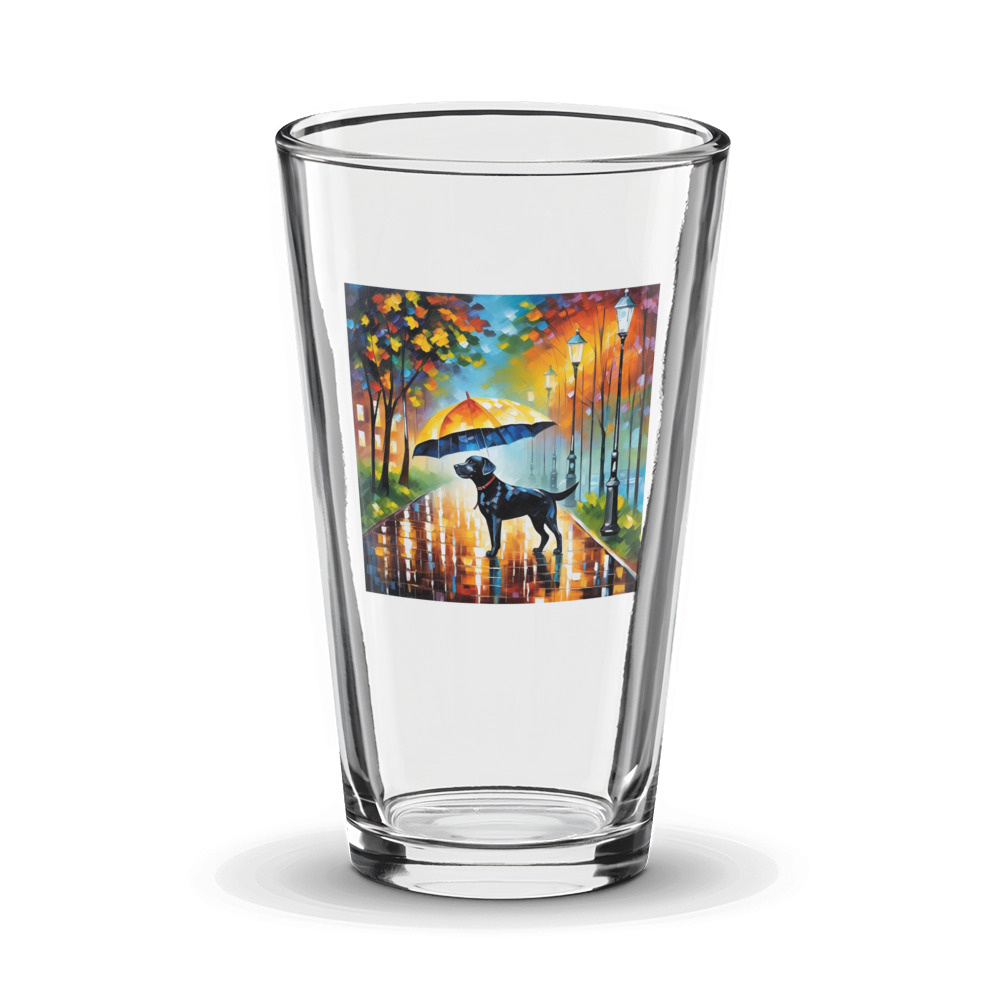 PugMug Custom Black Labrador Retriever Glass Tumbler
