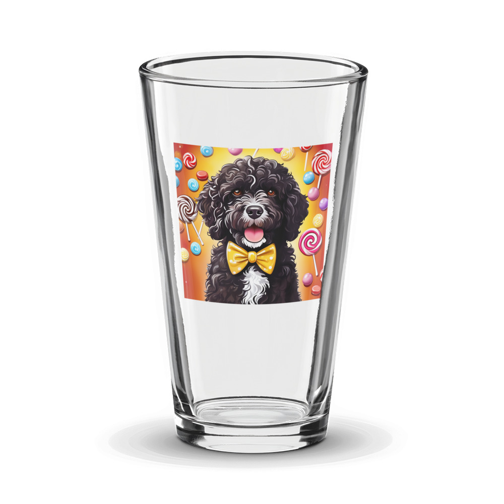 PugMug Custom Portuguese Water Dog Glass Tumbler