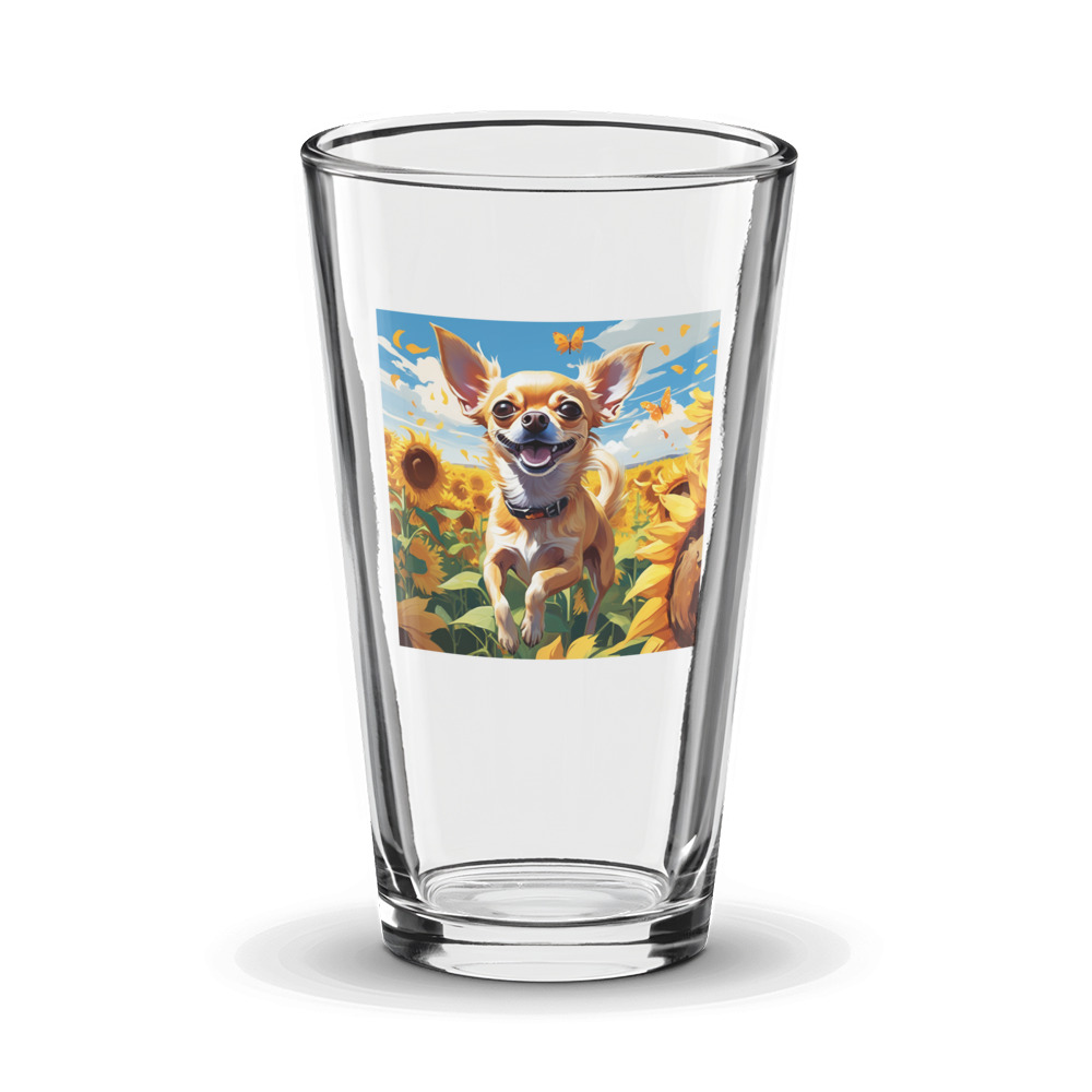 PugMug Custom Chihuahua Glass Tumbler