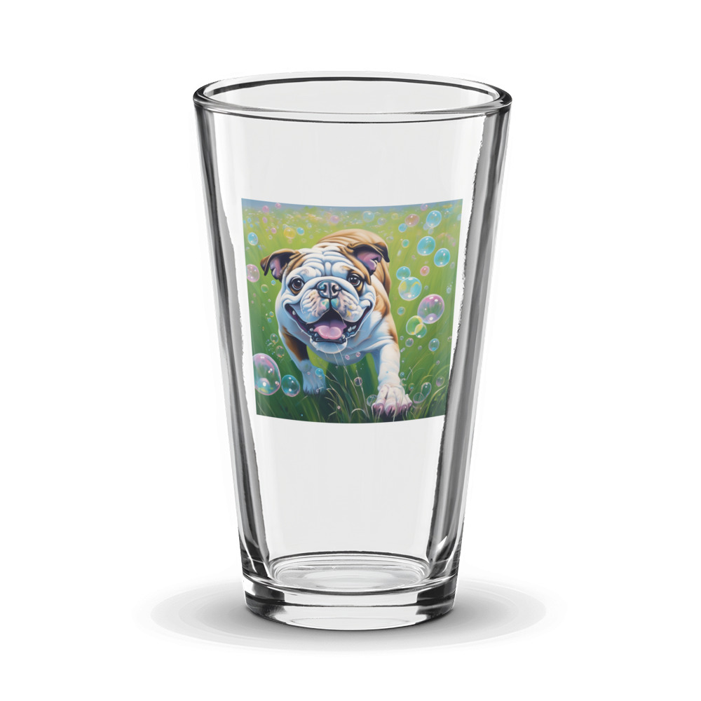 PugMug Custom Bulldog Glass Tumbler