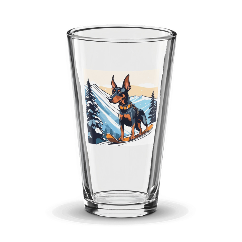 PugMug Custom Doberman Pinscher Glass Tumbler