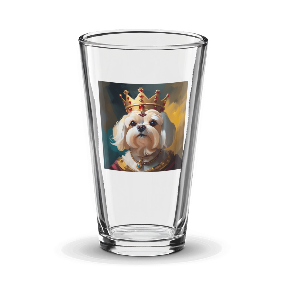 PugMug Custom Maltese Dog Glass Tumbler