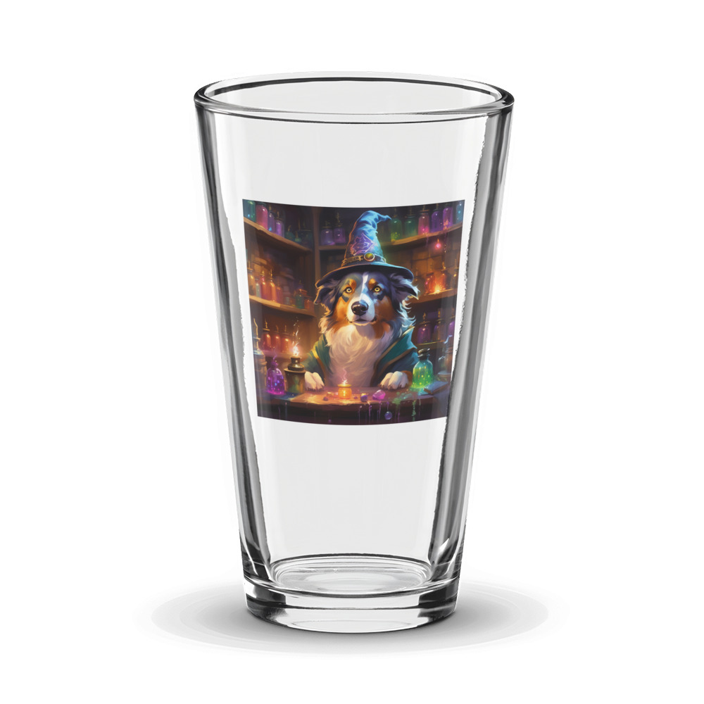 PugMug Custom Australian Shepherd Dog Glass Tumbler