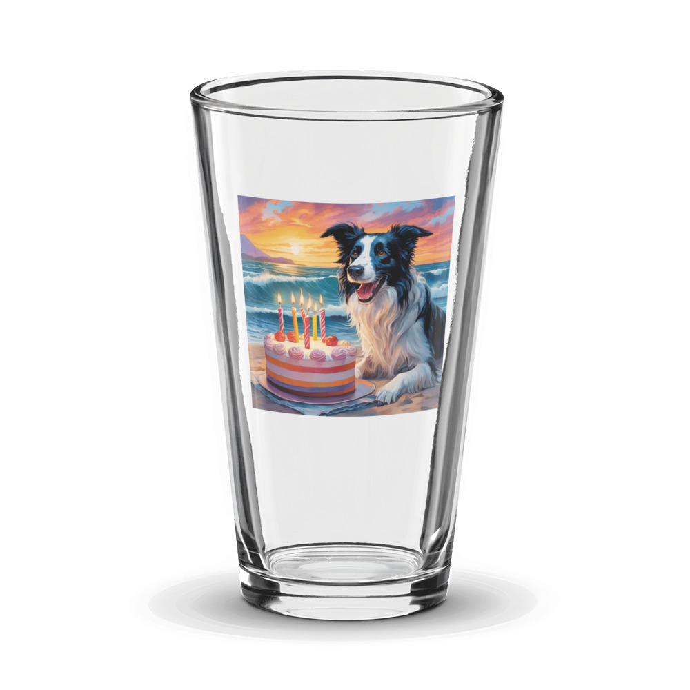 PugMug Custom Border Collie Glass Tumbler